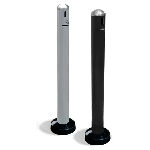 Cenicero de pedestal tubular modelo Avenue para zonas de fumadores exteriores