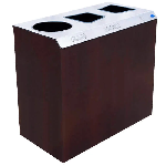 Bote papelero para oficinas Office con triple apertura para reciclaje selectivo