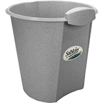 Cesto papelero cilíndrico de plástico con capacidad de 12.5 litros