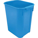 Bote de basura plástico rectangular de 13 litros para oficina