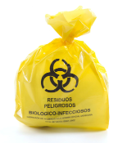 Bolsa amarilla RPBI industrial de (80+30)x120 cm carga máxima 42 kg